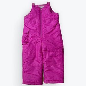 Hot Pink Snow Bib Pants By London Fog For Winter Play, Snowmen, Skiing, etc ~ 4T